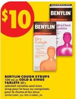 No Frills Benylin cough syrups offer