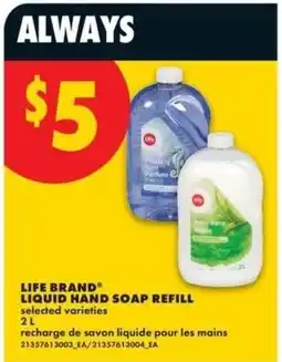 No Frills Life Brand liquid hand soap refill offer