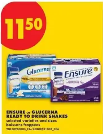 Ensure or glucerna ready to drink shakes