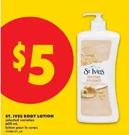 No Frills St. Ives body lotion offer