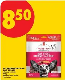 No Frills pc nutrition first dog treats offer