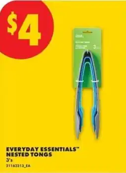 No Frills Everyday Essentials nested tongs offer