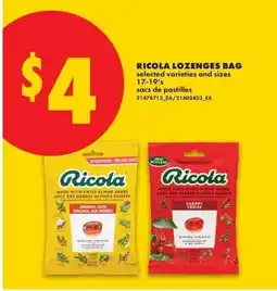 No Frills Ricola lozenges bag offer