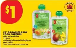 No Frills PC organics baby food pouches offer