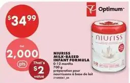 No Frills Optimum niuriss milk-based infant formula offer