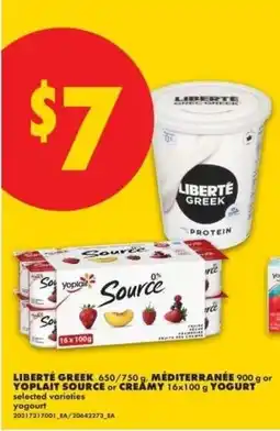 No Frills Liberte Greek yogurt offer