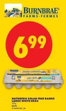 No Frills Burnbrae Farms-Fermes Naturegg Solar Free Range Large White Eggs offer