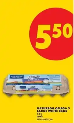 No Frills Naturegg omega 3 large white eggs offer