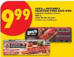 No Frills Lou's selection pork back ribs offer