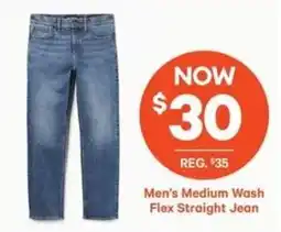 No Frills Men's Medium Wash Flex Straight Jean offer