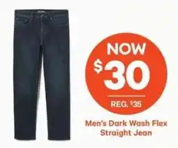 No Frills Men's Dark Wash Flex Straight Jean offer
