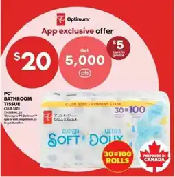 Real Canadian Superstore PC bathroom tissue offer