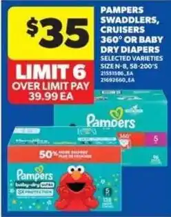 Real Canadian Superstore Pampers swaddlers, cruisers 360 or baby dry diapers offer