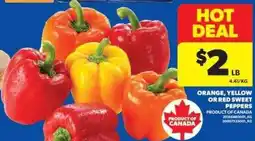 Real Canadian Superstore Orange, Yellow or Red Sweet Peppers offer