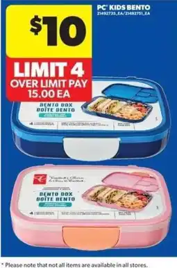 Real Canadian Superstore PC kids bento offer