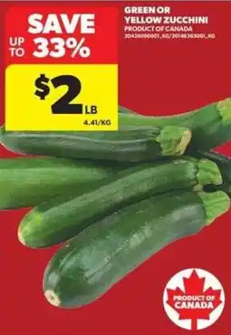Real Canadian Superstore Green or yellow zucchini offer