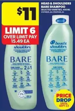 Real Canadian Superstore Head & Shoulders Bare Shampoo offer