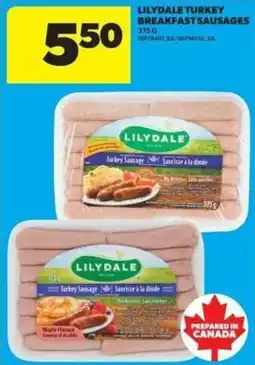 Real Canadian Superstore Lilydale turkey breakfast sausages offer