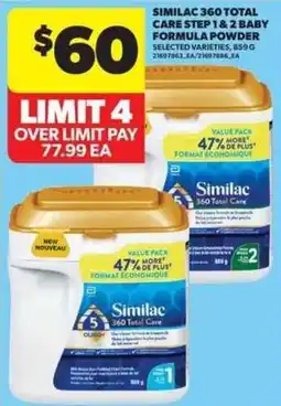 Real Canadian Superstore Similac 360 Total Care Step 1 & 2 Baby Formula Powder offer