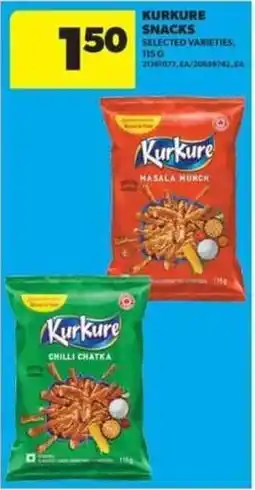 Real Canadian Superstore Kurkure snacks selected varieties offer