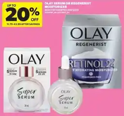 Real Canadian Superstore Olay serum or regenerist moisturizer offer