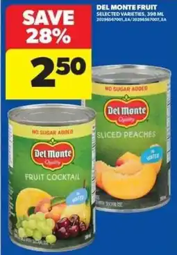 Real Canadian Superstore Del Monte fruit selected varieties offer