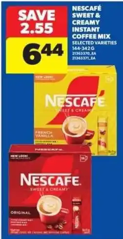 Real Canadian Superstore Nescafe sweet & creamy instant coffee mix offer