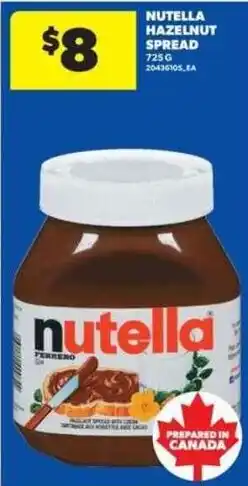 Real Canadian Superstore Nutella hazelnut spread offer