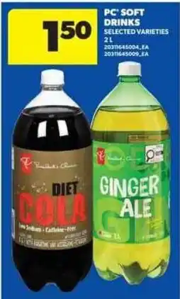 Real Canadian Superstore PC soft drinks selected varieties offer