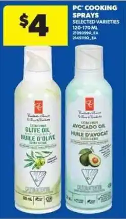 Real Canadian Superstore PC cooking sprays offer