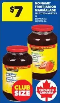 Real Canadian Superstore No Name fruit jam or marmalade offer