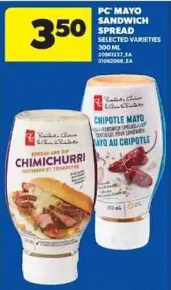 Real Canadian Superstore PC mayo sandwich spread offer