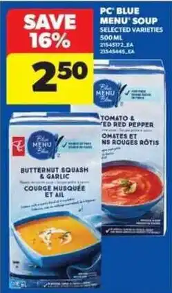 Real Canadian Superstore PC Blue Menu' Soup offer