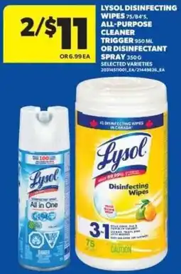 Real Canadian Superstore Lysol disinfecting wipes 75/84's offer