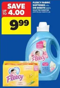 Real Canadian Superstore Fleece fabric softener or sheets offer