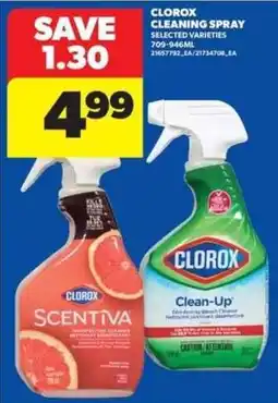 Real Canadian Superstore Clorox cleaning spray selected varieties offer