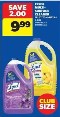 Real Canadian Superstore Lysol multi surface cleaner offer