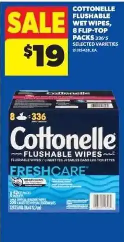 Real Canadian Superstore Cottonelle flushable wipes offer