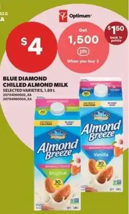 Real Canadian Superstore Blue Diamond chilled almond milk offer