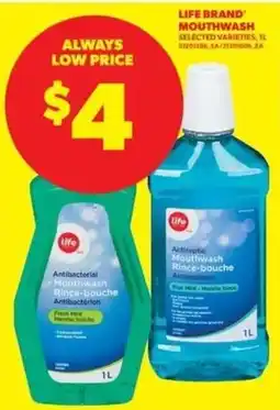 Real Canadian Superstore Life Brand mouthwash offer