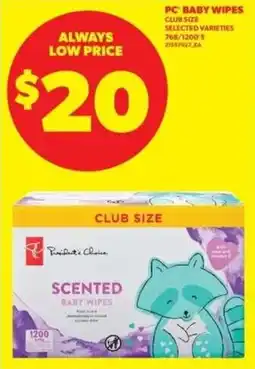 Real Canadian Superstore PC scented baby wipes offer
