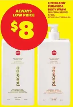 Real Canadian Superstore Life brand puravida body wash offer