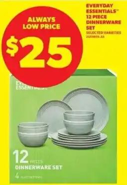 Real Canadian Superstore Everyday Essentials 12 Piece Dinnerware Set offer