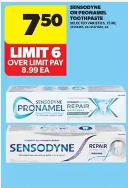 Real Canadian Superstore Sensodyne or Pronamel toothpaste offer