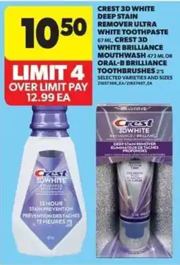 Real Canadian Superstore Crest 3D White deep stain remover ultra white toothpaste offer