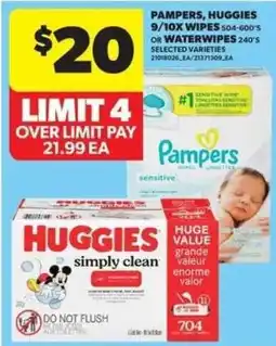 Real Canadian Superstore Pampers, Huggies wipes offer