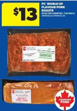 Real Canadian Superstore PC world of flavour pork roasts offer