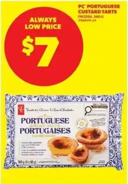 Real Canadian Superstore PC portuguese custard tarts offer