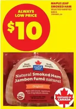 Real Canadian Superstore Maple Leaf natural smoked ham offer