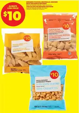 Real Canadian Superstore Breaded chicken, meatballs, ground meat or hors d'oeuvres offer